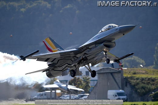 2017-09-16 Base Aerienne Sion 0426 General Dynamics F-16 Fighting Falcon - Belgian Air Component